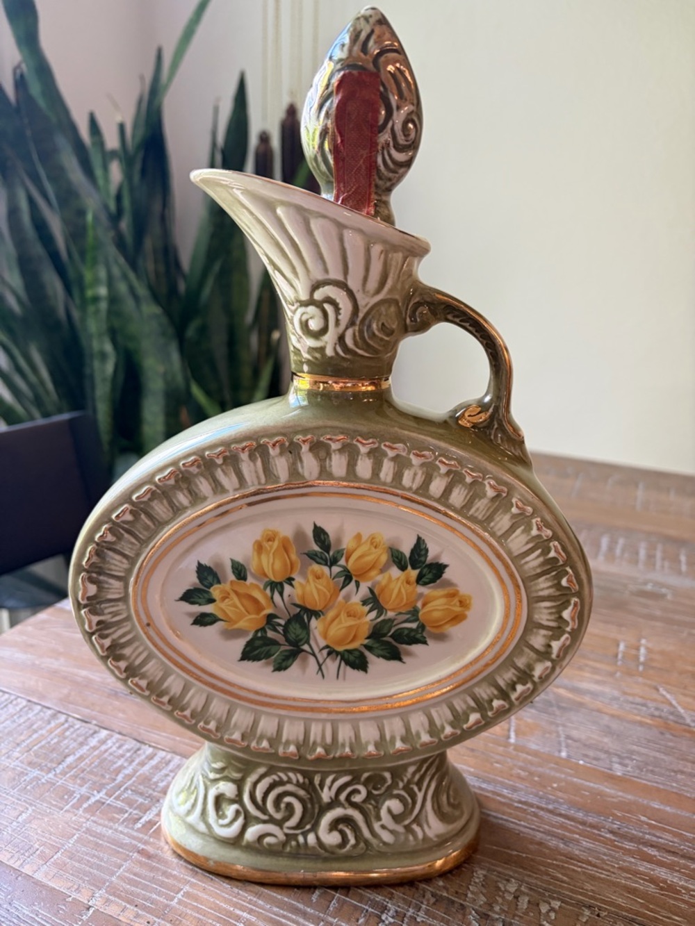 Floral 1969 Jim Beam Decanter